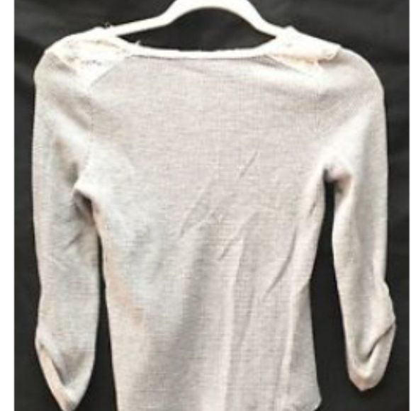 Beautees Girls Gray Top Trimed lace Size Large - Picture 3 of 3